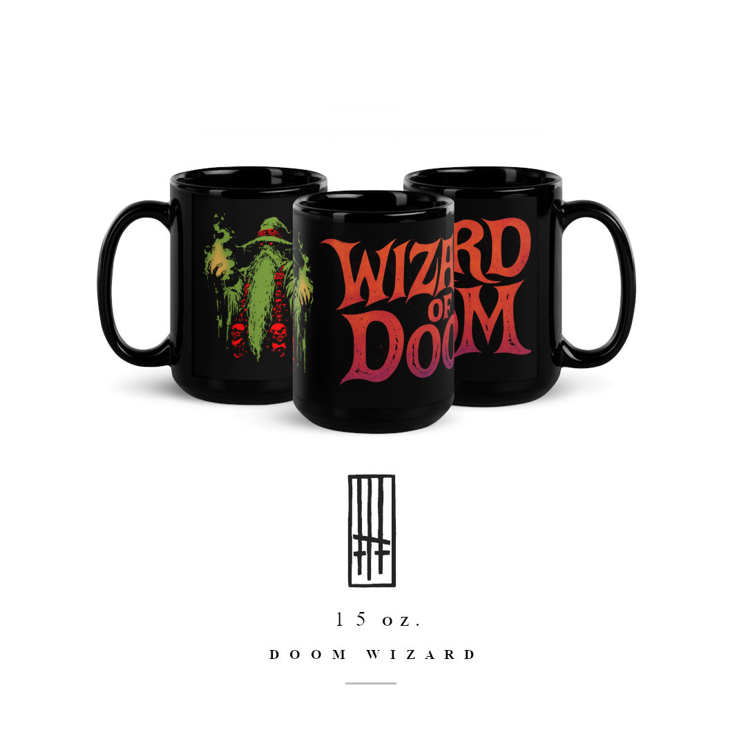 Doom Wizard Mug in Black