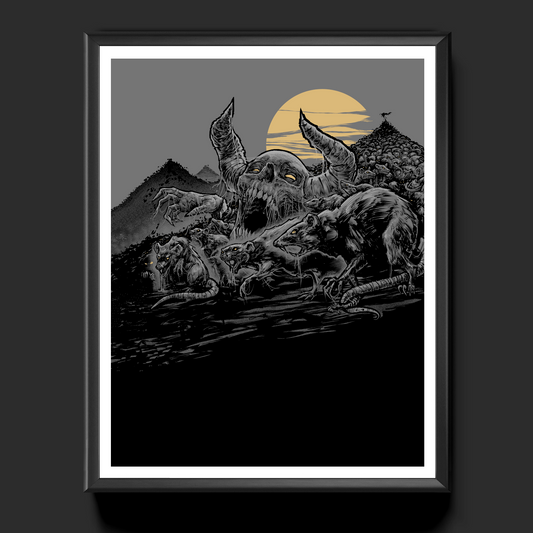 Magic The Gathering, Relentless Rats A4 Art Print