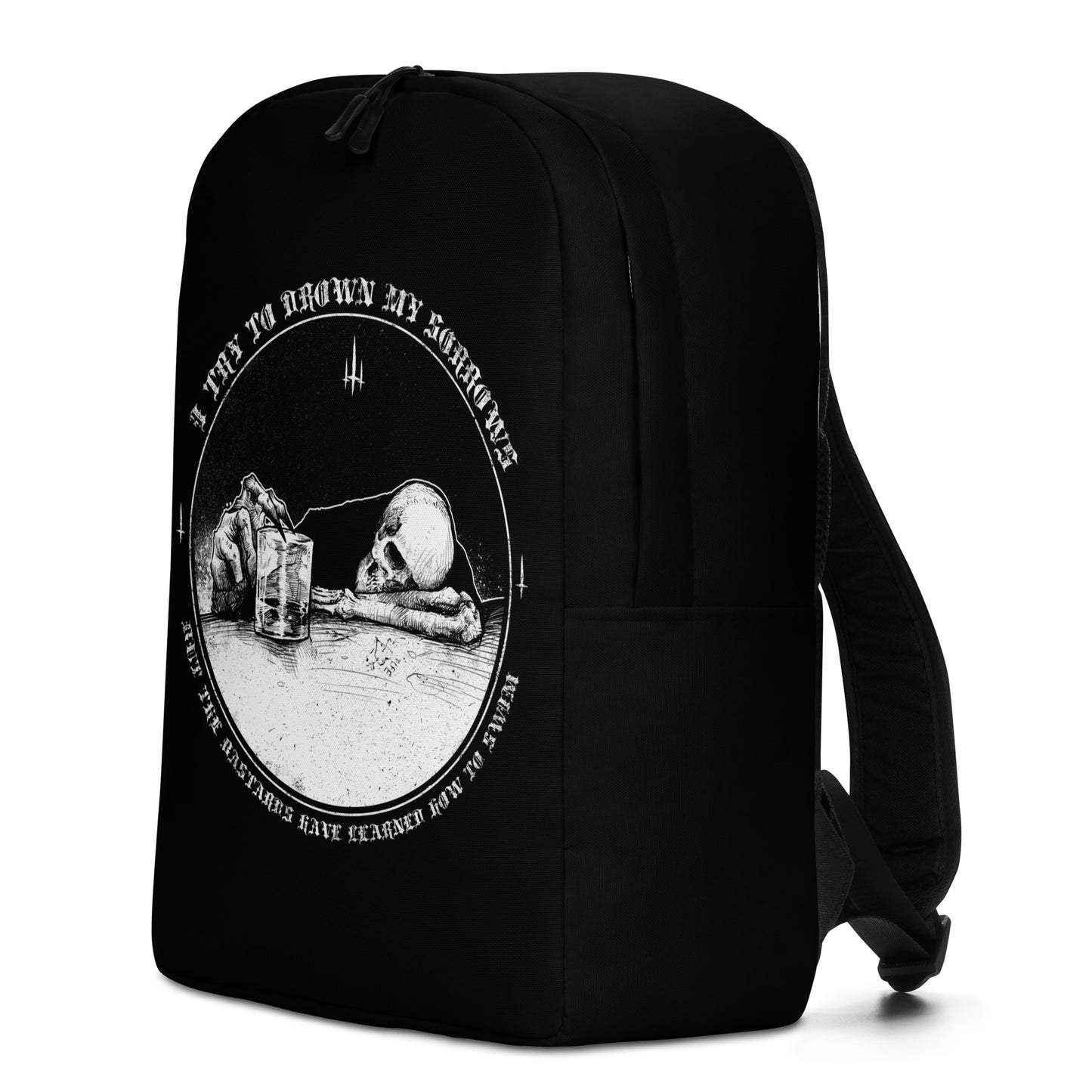 Drown My Sorrows White Label Minimalist Backpack