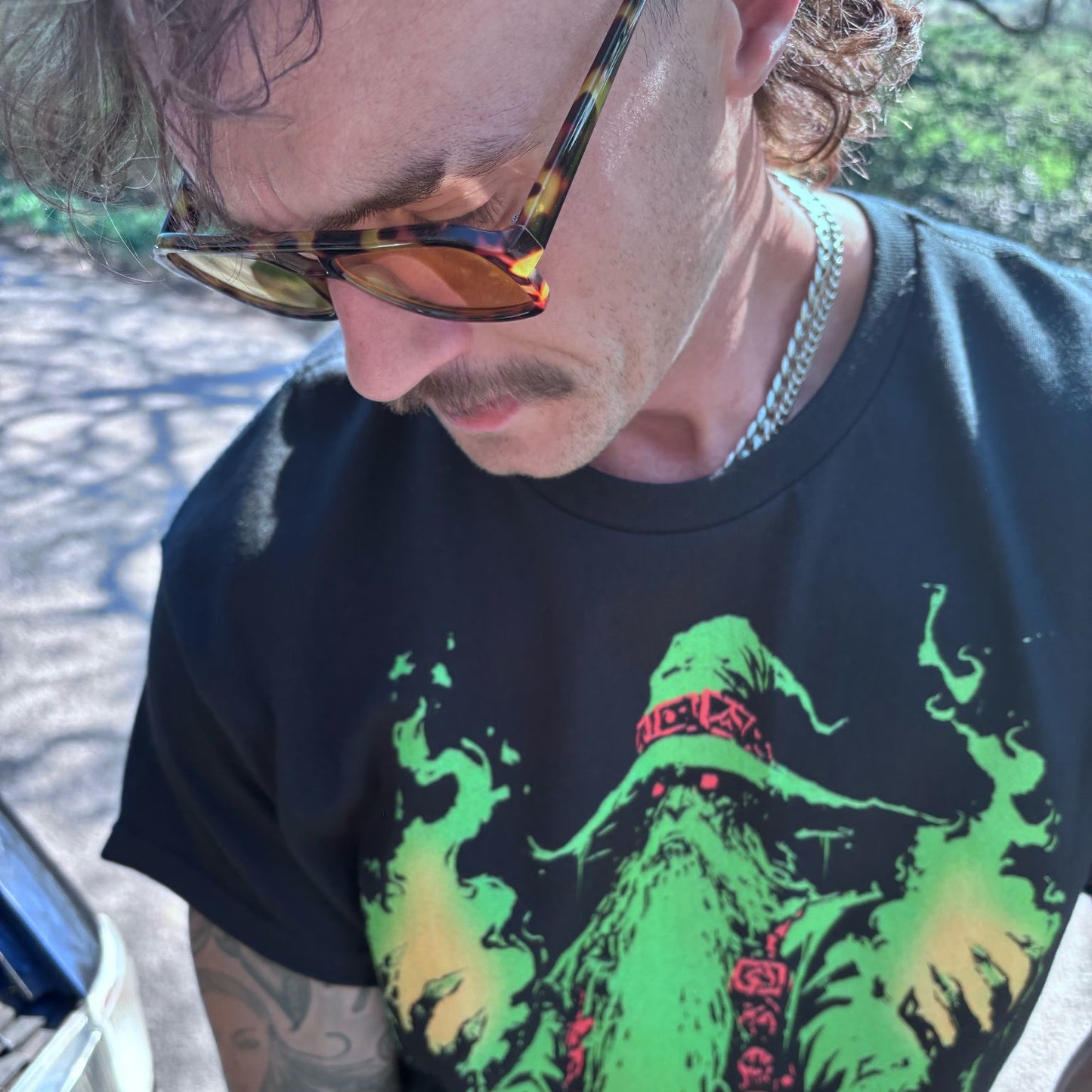 Doom Wizard White Label Classic Unisex T-Shirt Psychedelic Edition