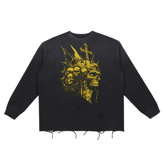 The Berserker White Label Premium Unisex Distressed Long Sleeve T-Shirt