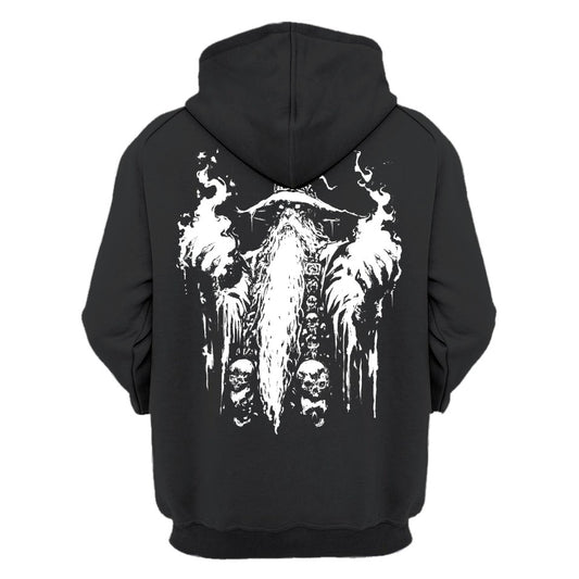 Doom Wizard White Label Premium Unisex Pullover Hoody Goth Edition