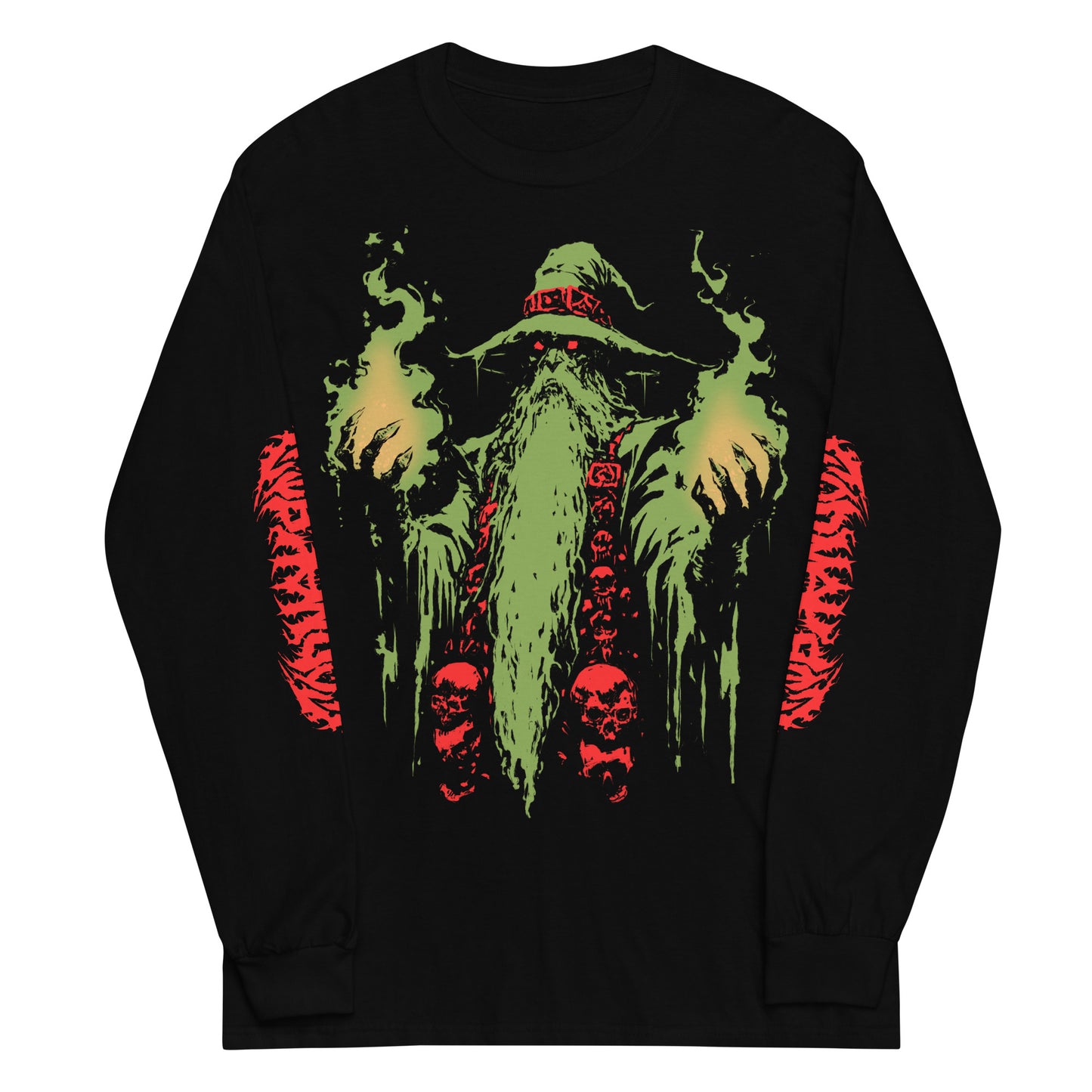 Doom Wizard White Label Classic Unisex Long Sleeve T-Shirt Psychedelic Editon