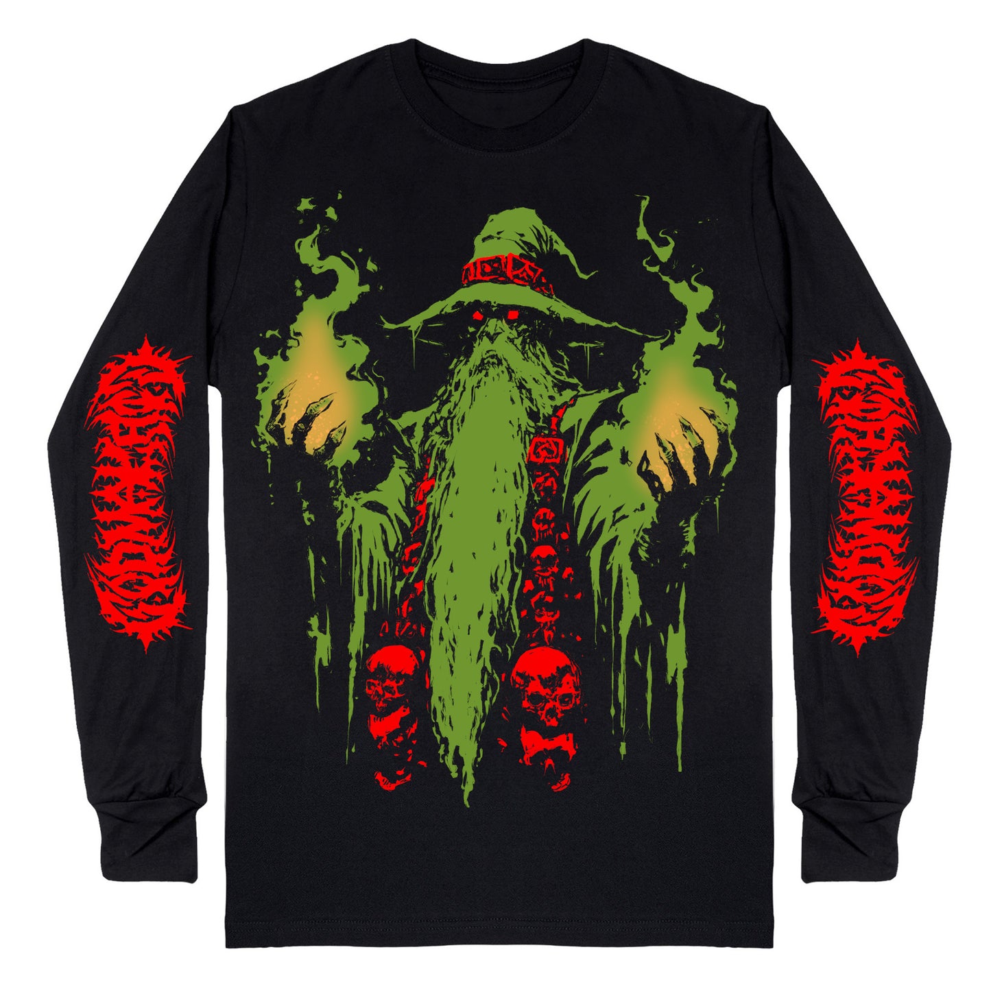 Doom Wizard White Label Classic Unisex Long Sleeve T-Shirt Psychedelic Editon