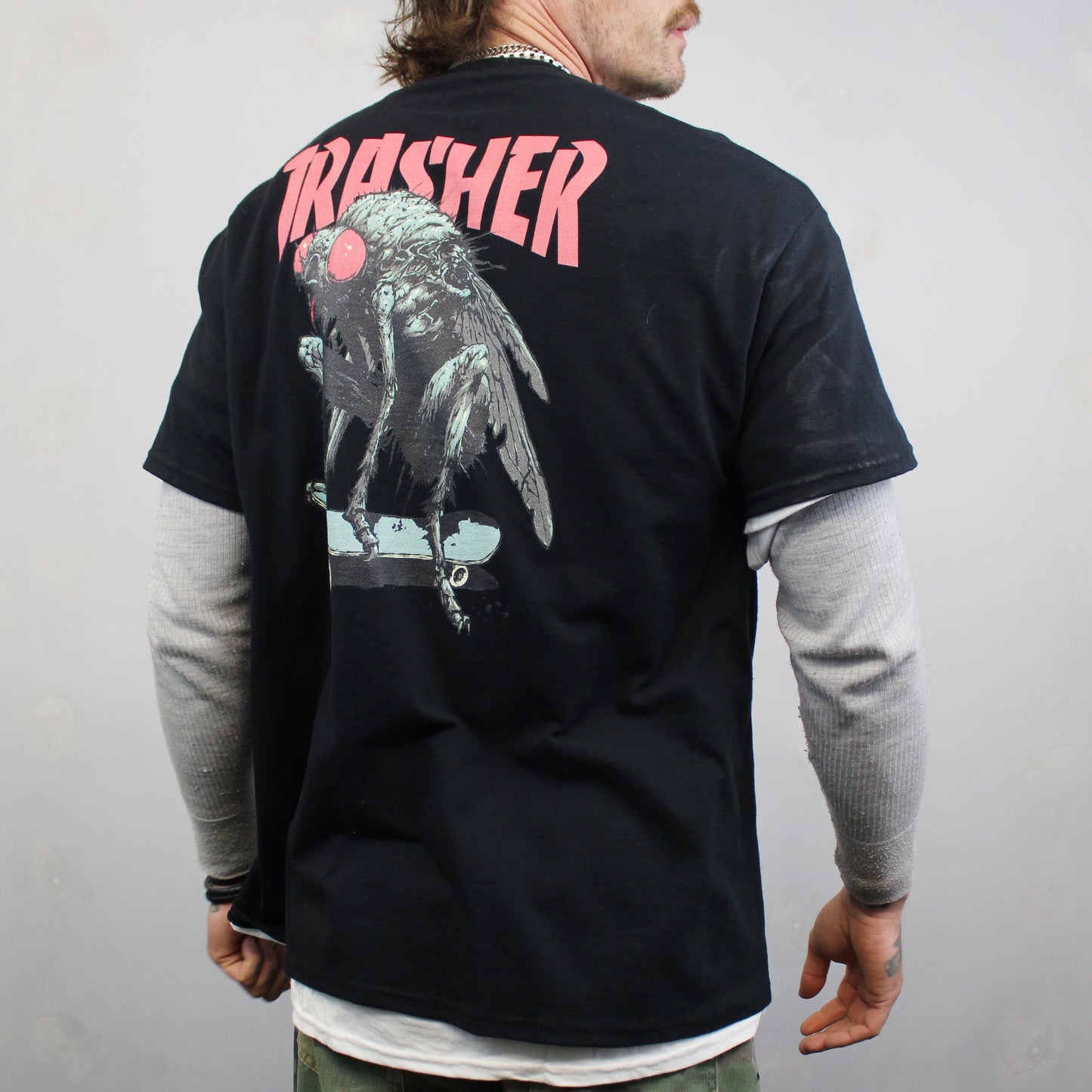 Trasher White Label Classic Unisex T-Shirt with Backprint