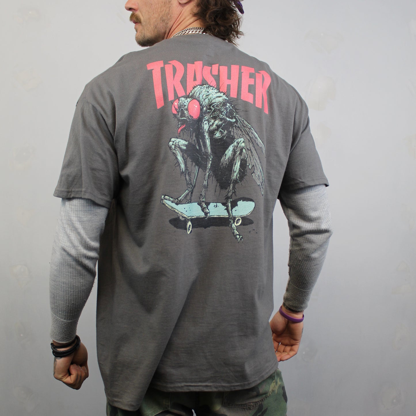 Trasher White Label Classic Unisex T-Shirt with Backprint