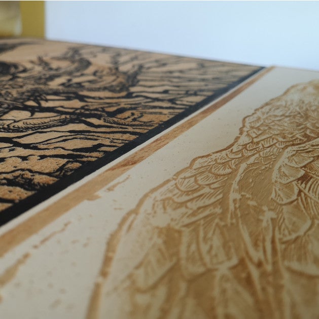 The Eagle in Natural: Laser Etched Wood