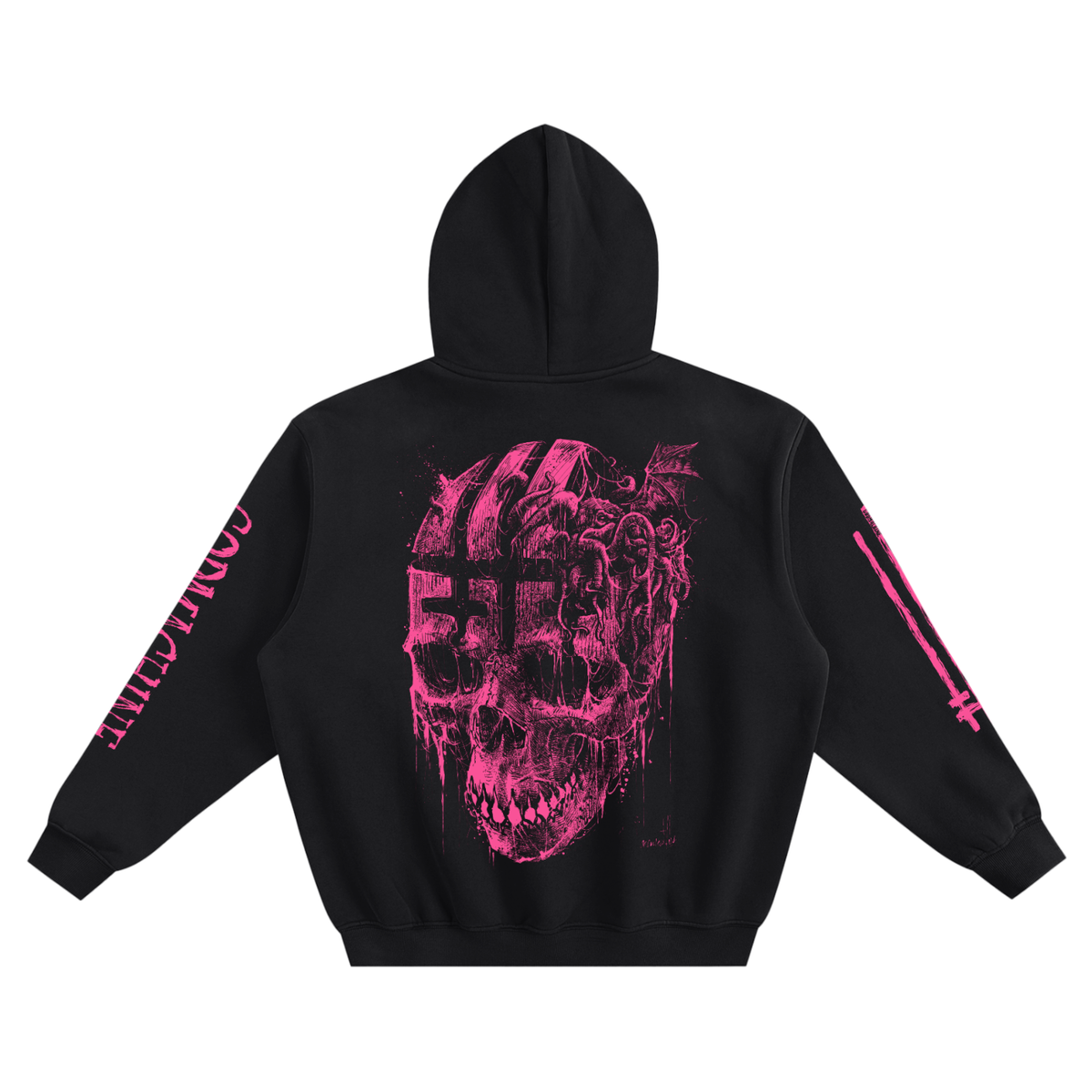 Big Pink Skull Premium Heavyweight Hoody