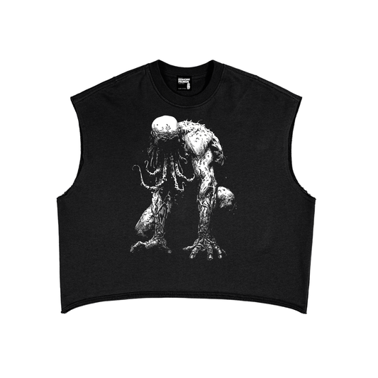 Cthulu White Label Premium Unisex Boxy Crop