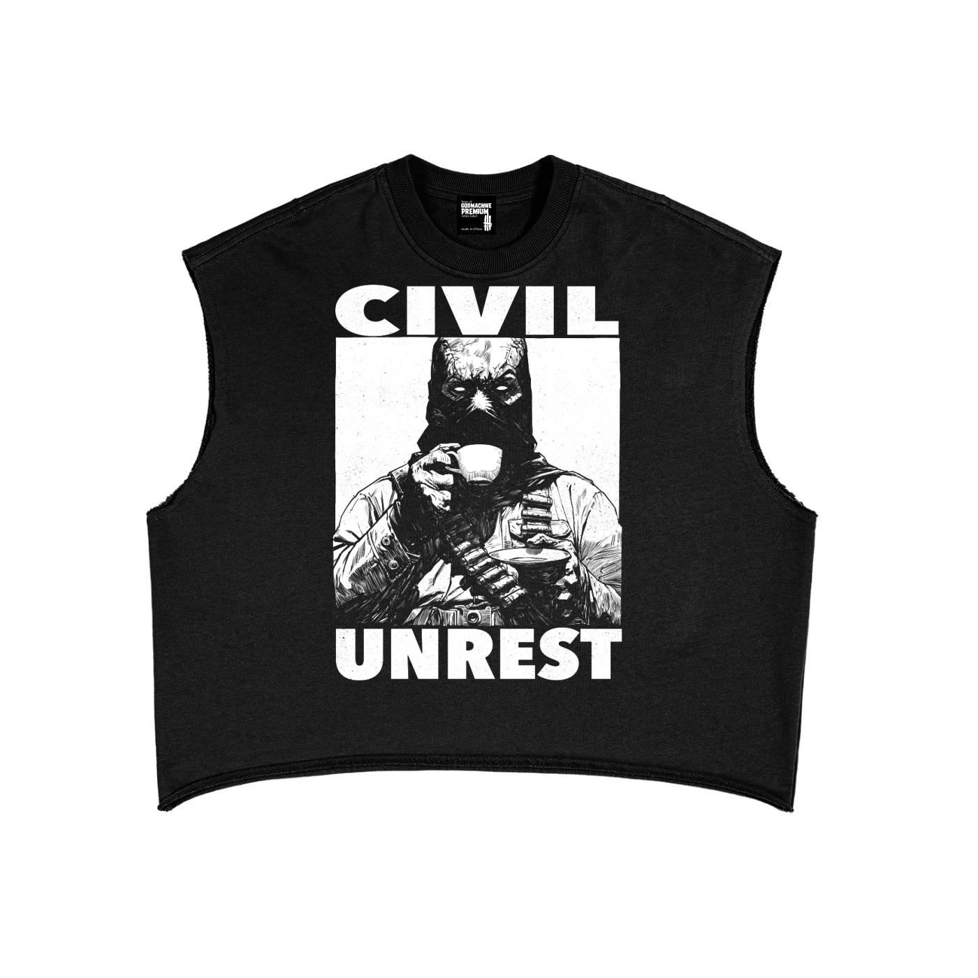 Civil Unrest White Label Premium Unisex Boxy Crop