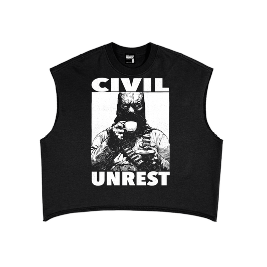 Civil Unrest White Label Premium Unisex Boxy Crop