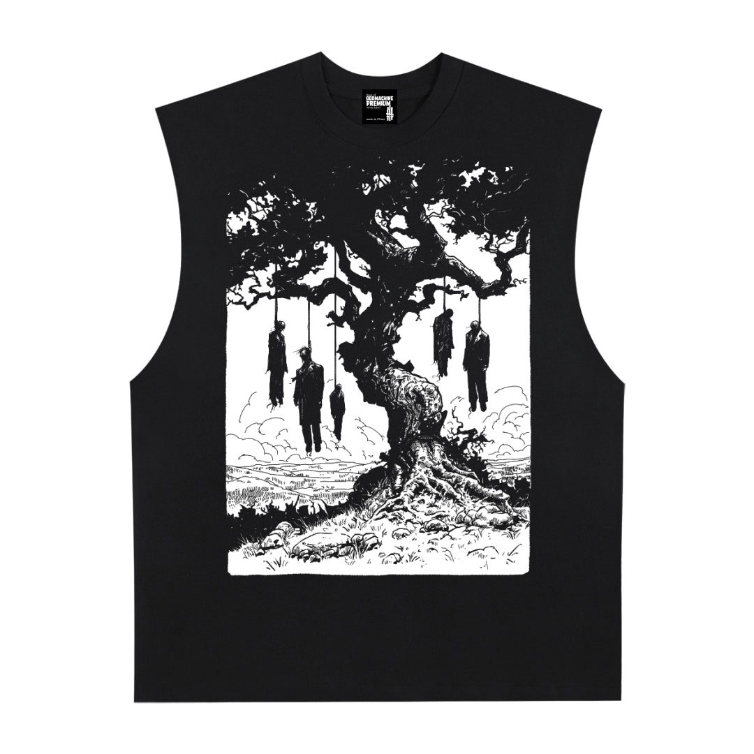 5 Corporations Premium White Label Raw Edge Cotton Tank Top