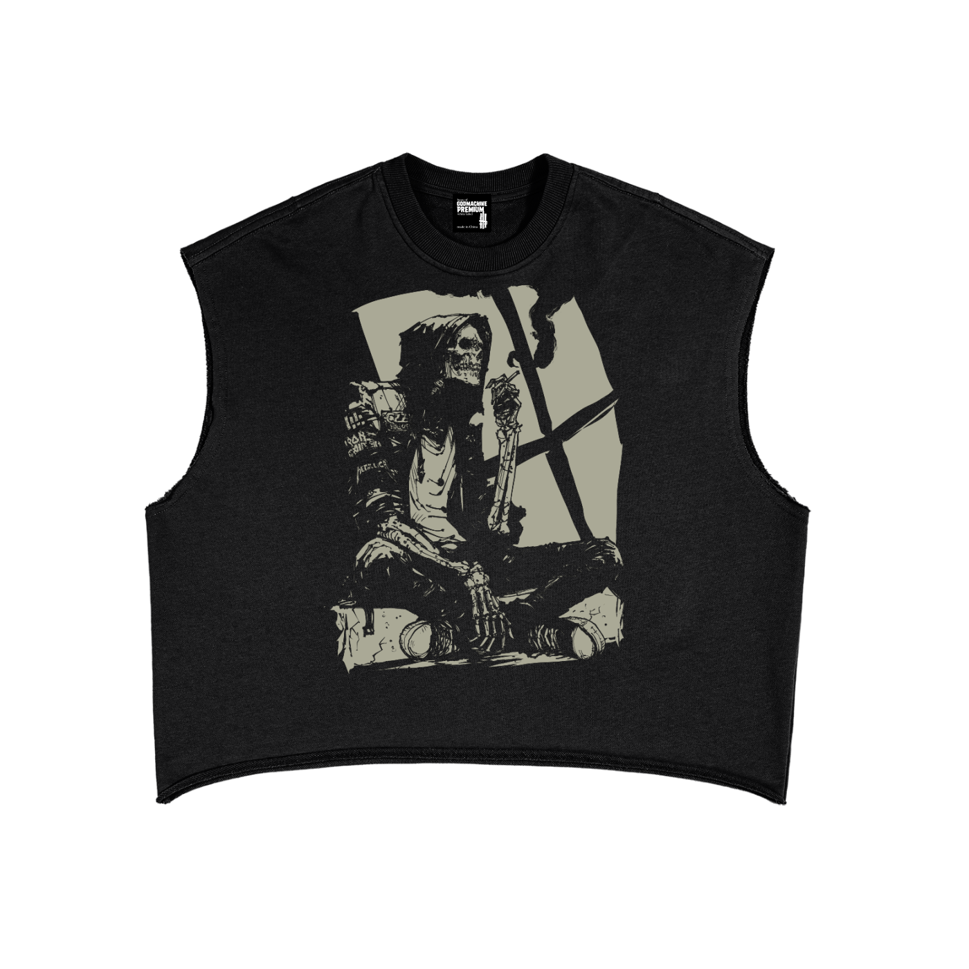 Live Gigs White Label Premium Unisex Boxy Crop