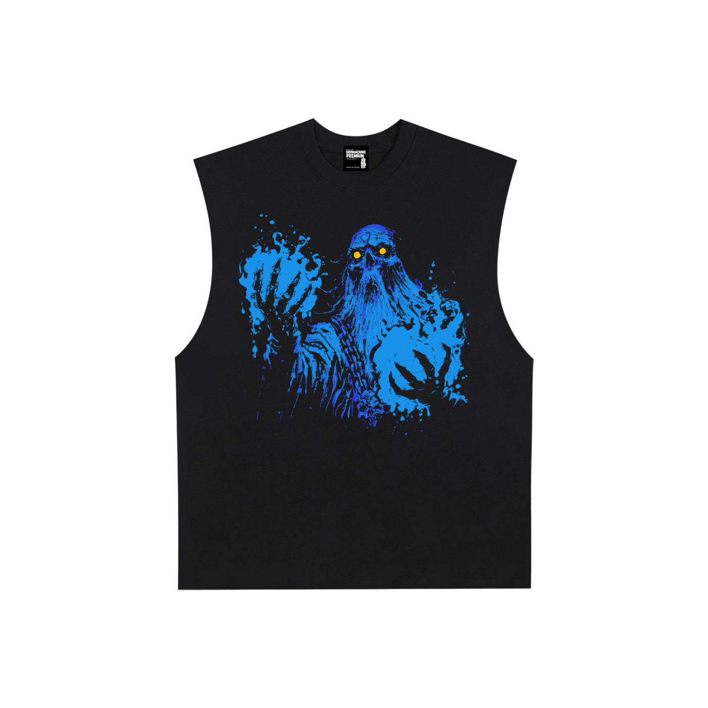 The Druid Premium White Label Raw Edge Cotton Tank Top