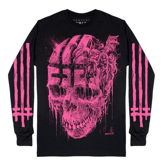 Where is my Mind: Big Pink Skull Classic Unisex Long Sleeve T-Shirt