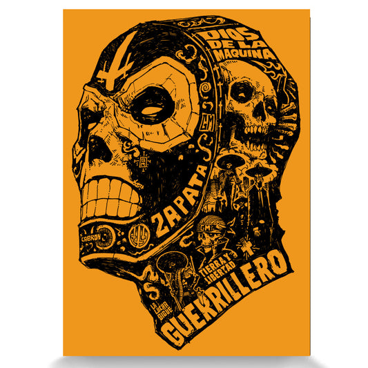 Luchador A4 Art Print