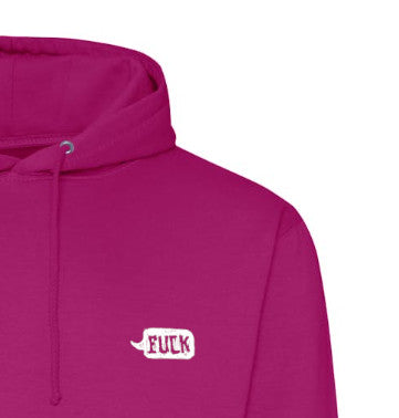 Man on Fire Unisex Pullover Hoody in Fuchsia