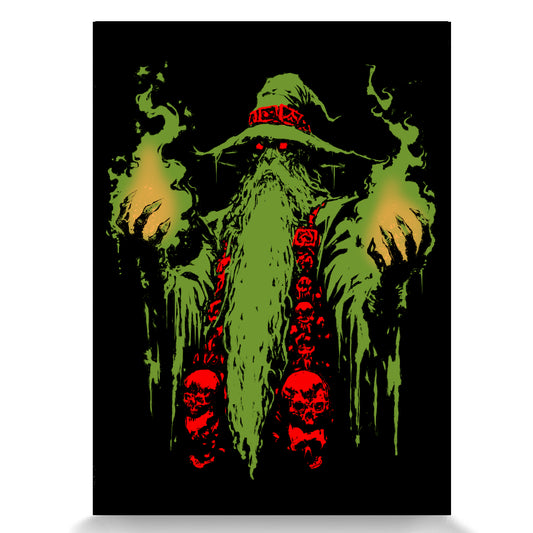 Doom Wizard Psychedelic A4 Art Print
