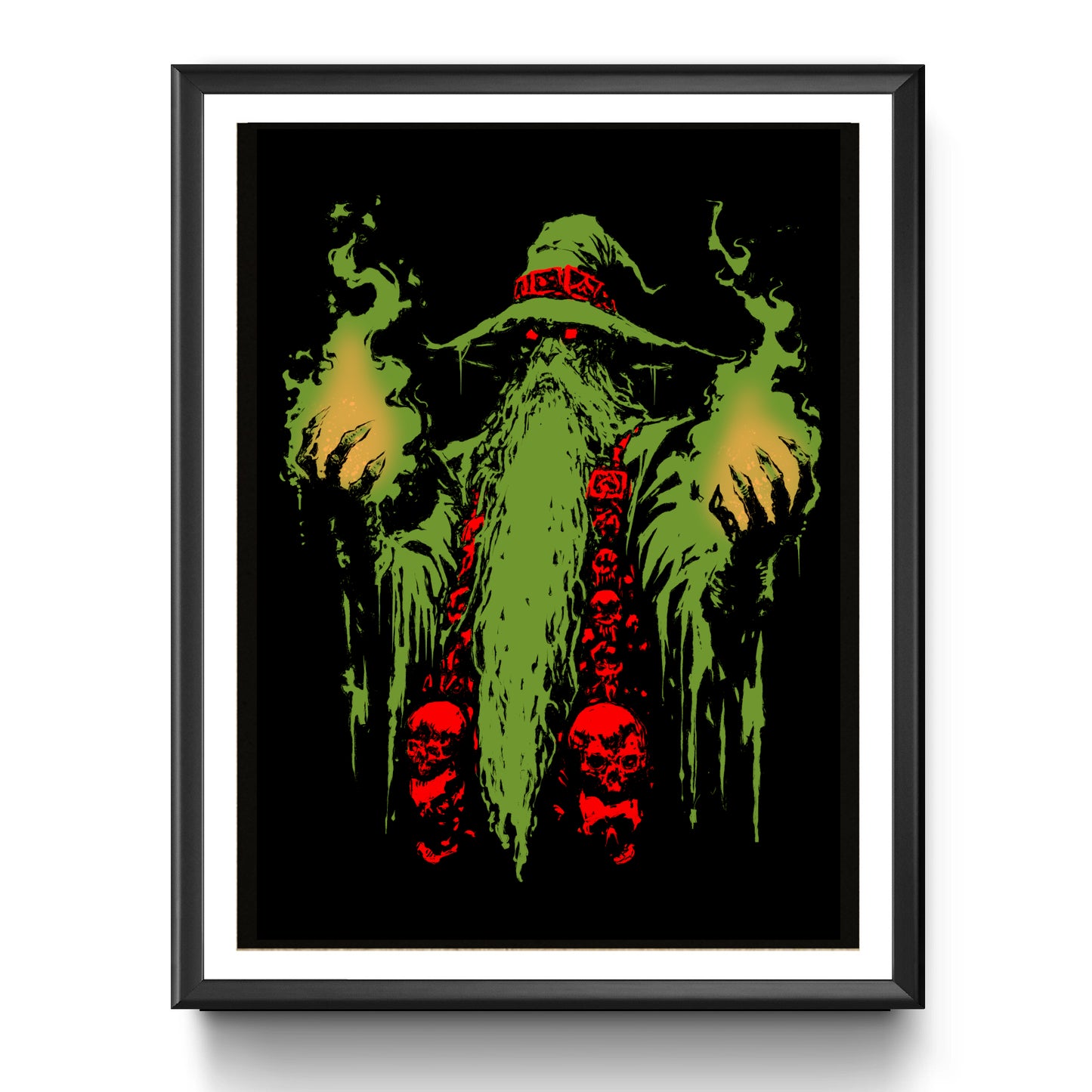 Doom Wizard Psychedelic A4 Art Print