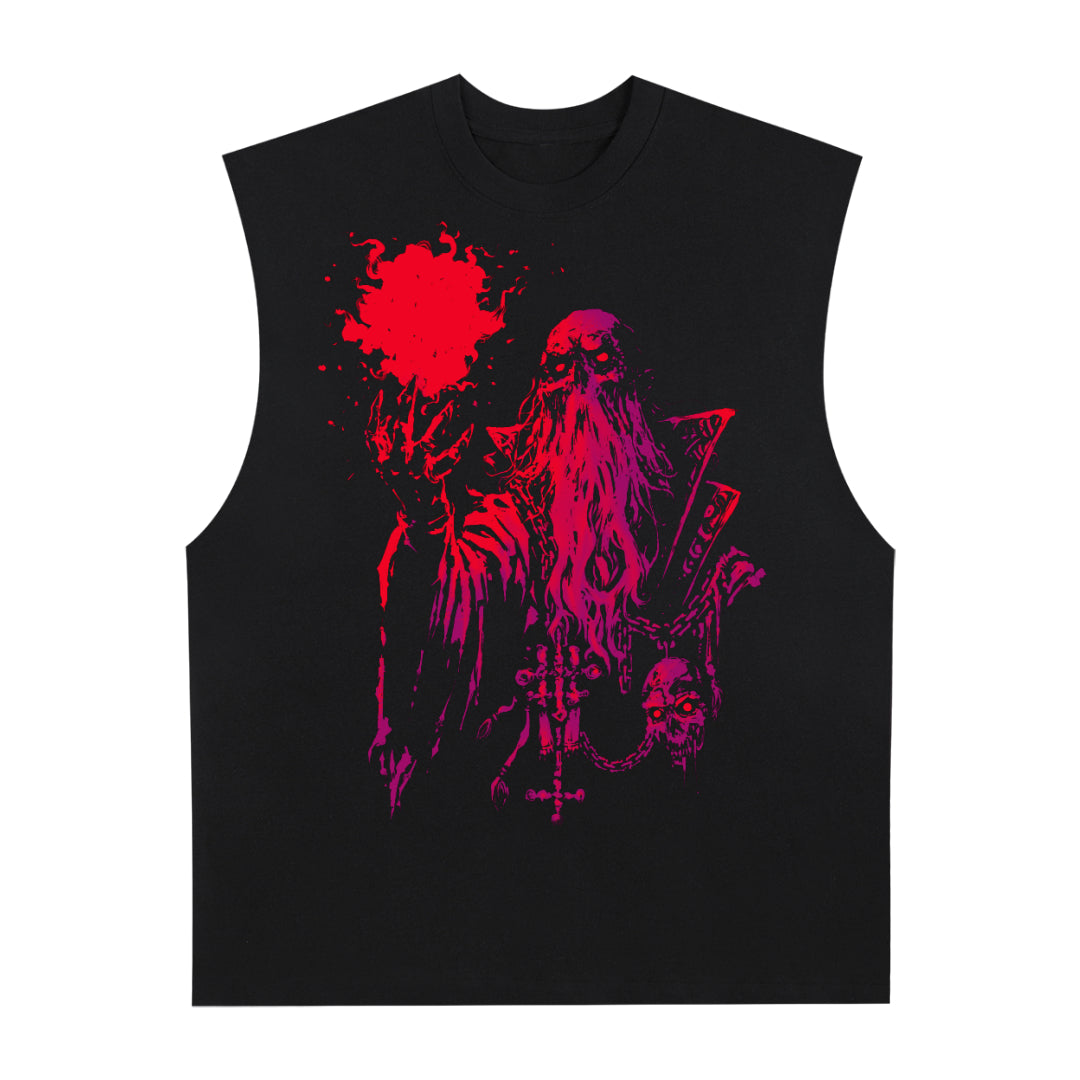 The Seer Premium White Label Raw Edge Cotton Tank Top