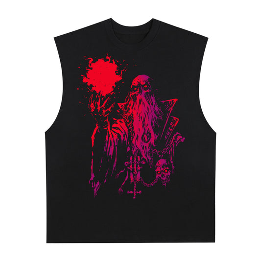 The Seer Premium White Label Raw Edge Cotton Tank Top