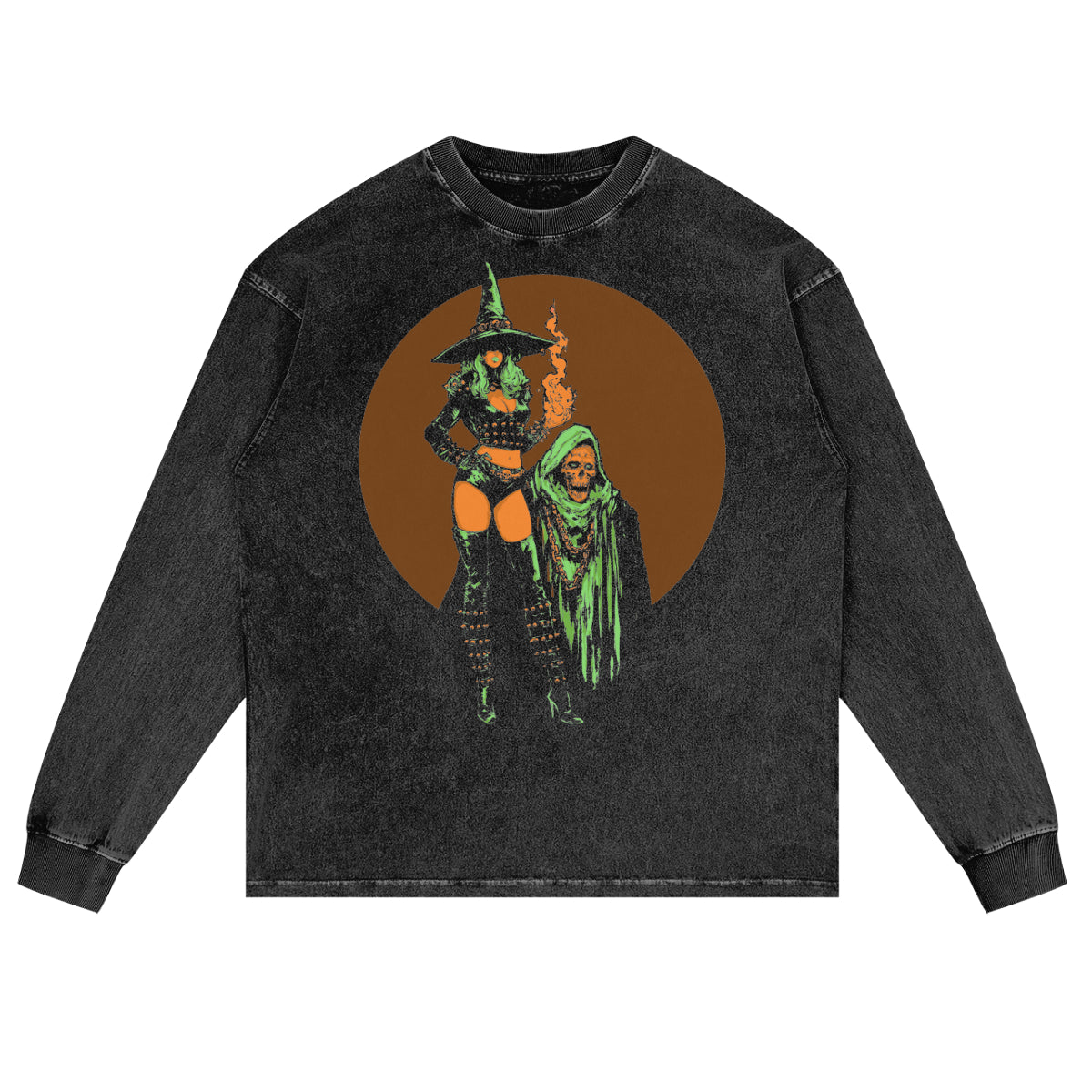 Hex Premium White Label Acid Wash Oversize Long Sleeve T-Shirt