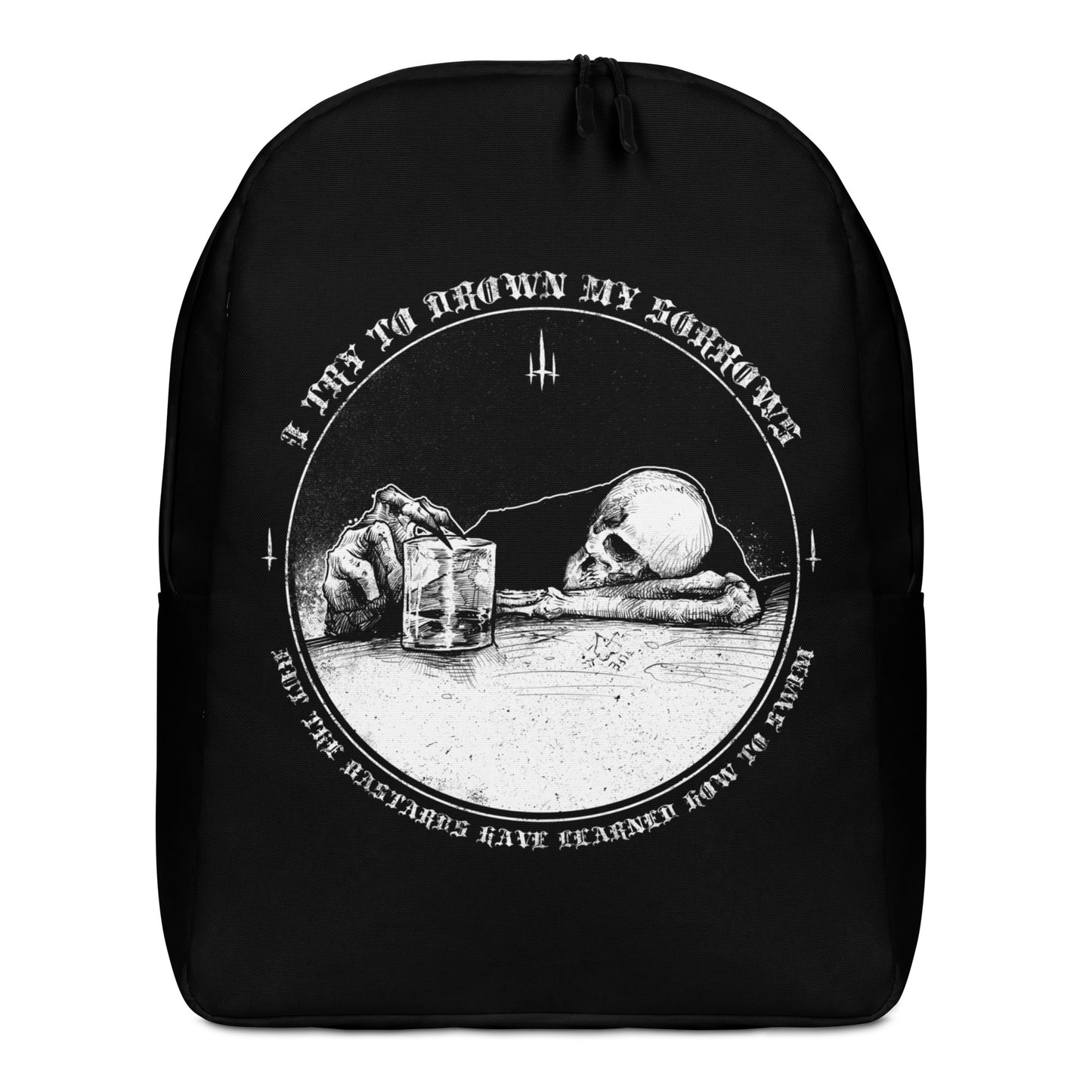 Drown My Sorrows White Label Minimalist Backpack