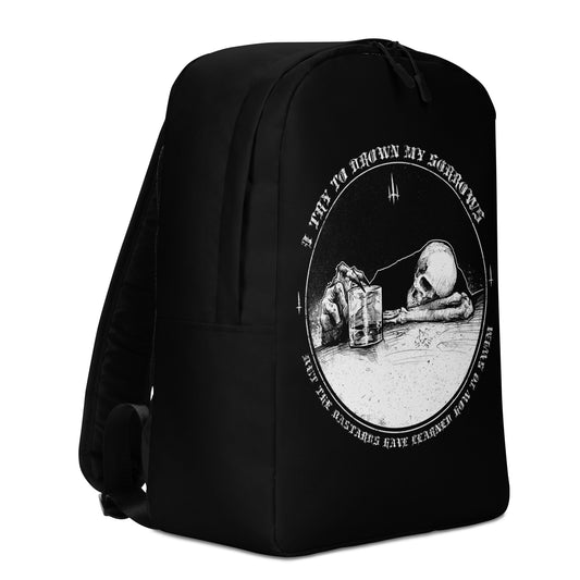 Drown My Sorrows White Label Minimalist Backpack