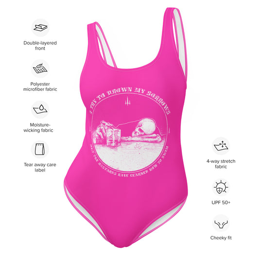 Drown My Sorrows One-Piece Swimsuit