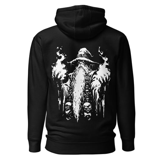 Doom Wizard White Label Premium Unisex Pullover Hoody Goth Edition