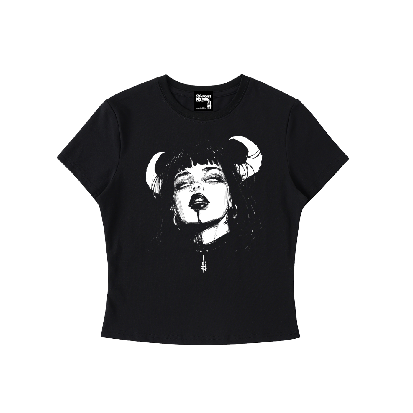 Horny White Label Essential Bodycon Cropped T-Shirt