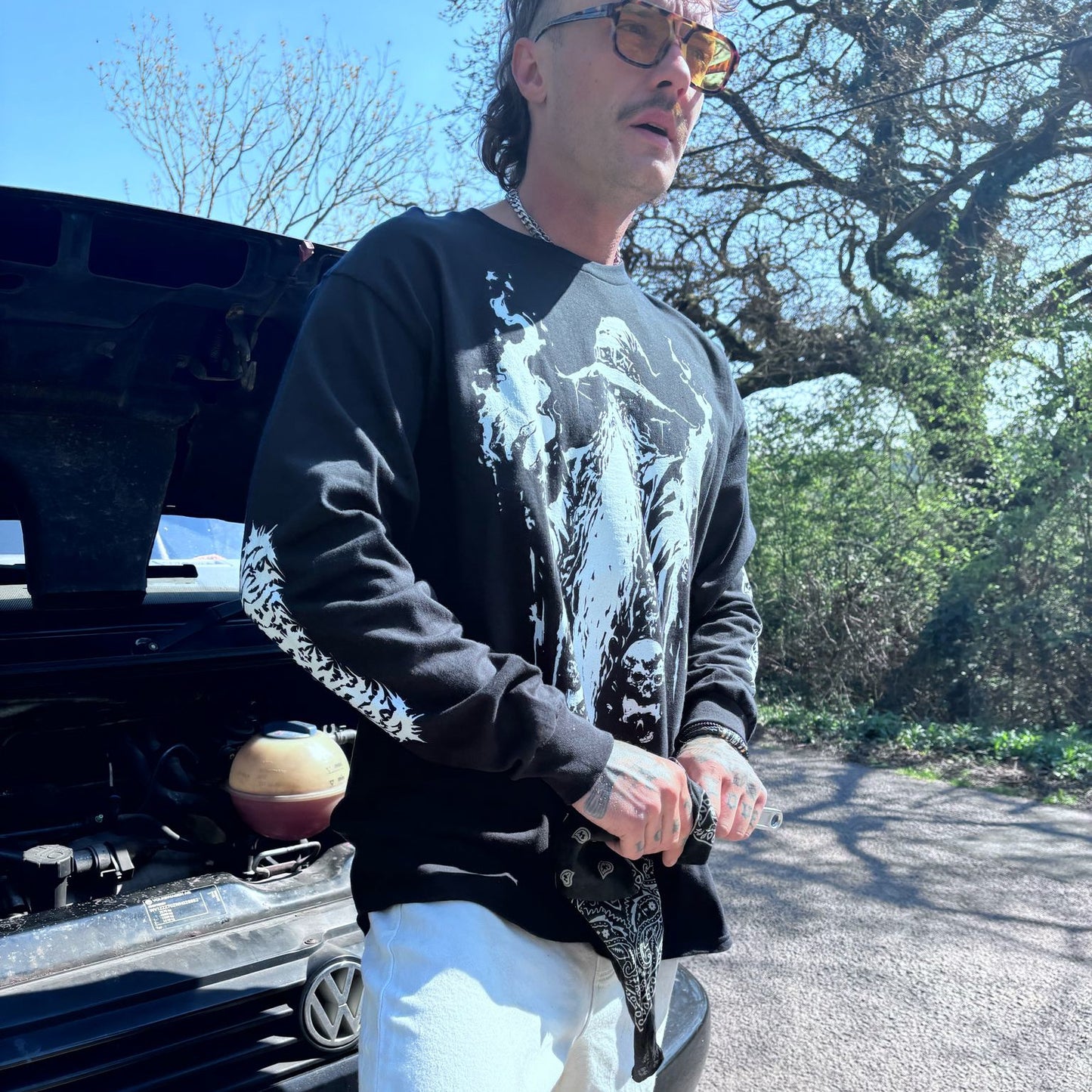 Doom Wizard Classic Unisex Long Sleeve T-Shirt Goth Edition