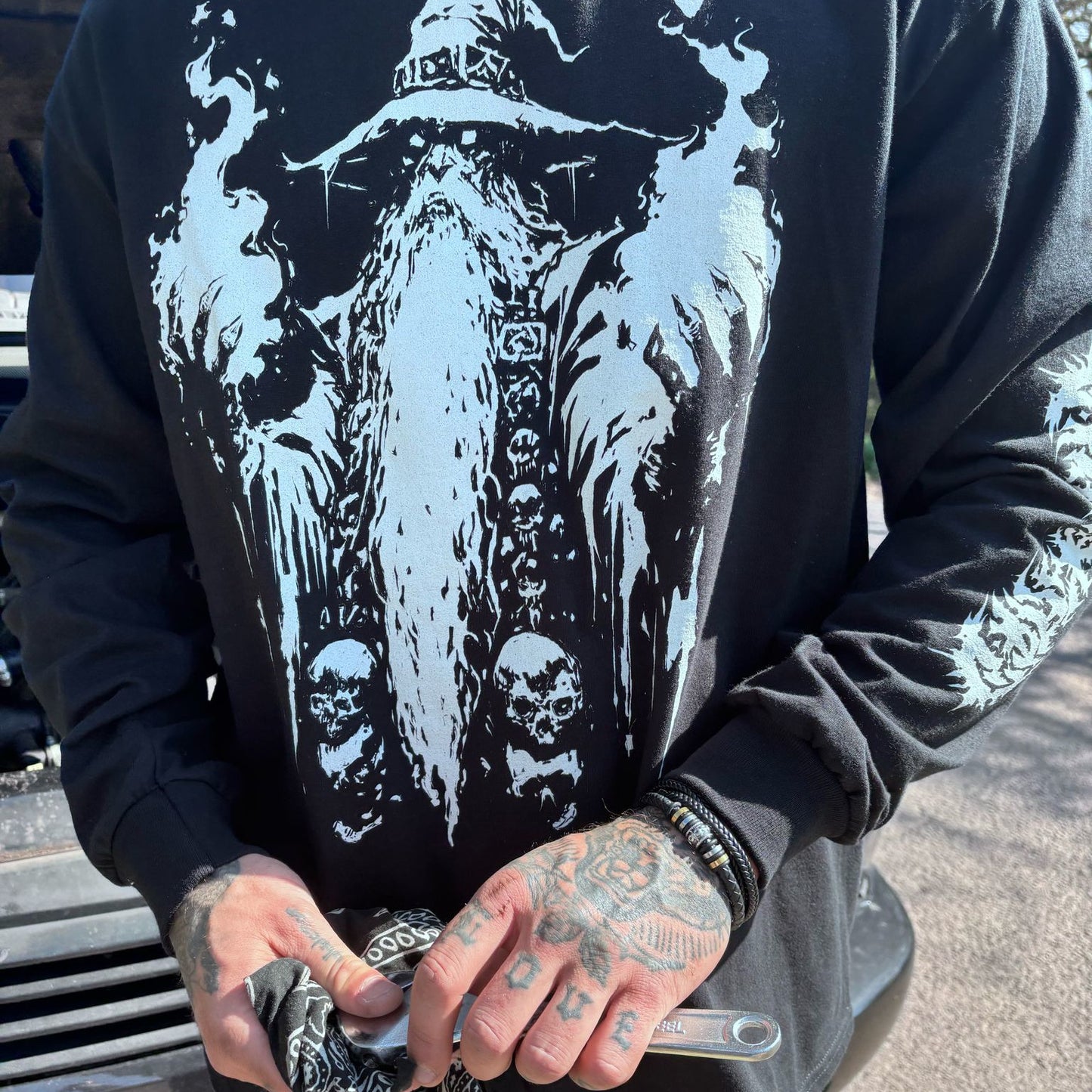 Doom Wizard Classic Unisex Long Sleeve T-Shirt Goth Edition
