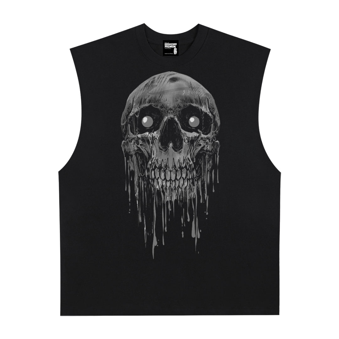 Fall Apart Premium White Label Raw Edge Cotton Tank Top