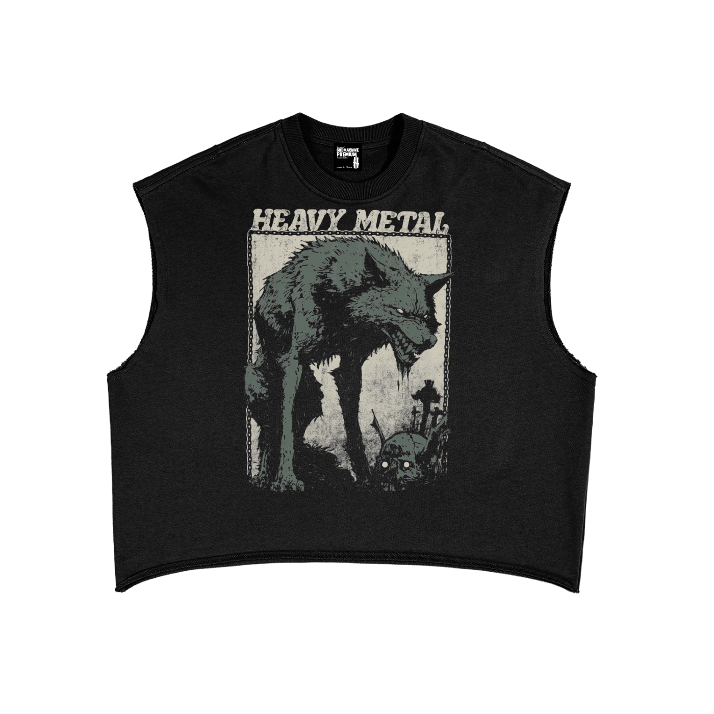 Heavy Metal White Label Premium Unisex Boxy Crop