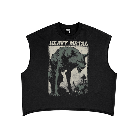 Heavy Metal White Label Premium Unisex Boxy Crop