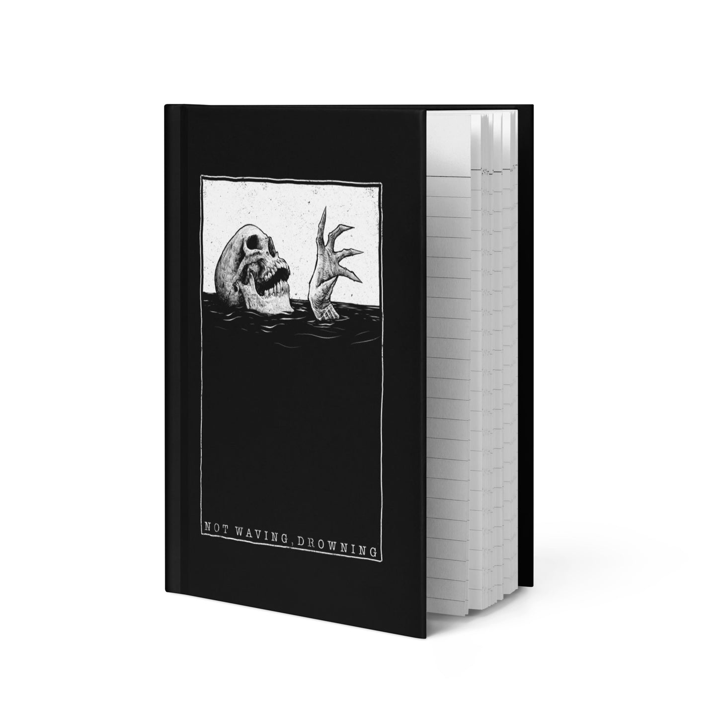 Not Waving, Drowning White Label Hardcover Notebook