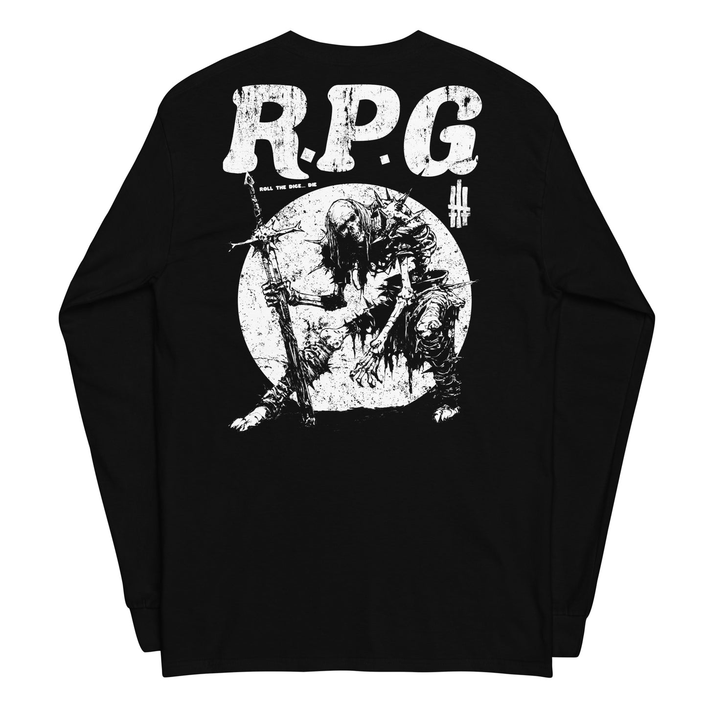 R.P.G White Label Classic Unisex Long Sleeve T-Shirt with Back Print: Goth Edition