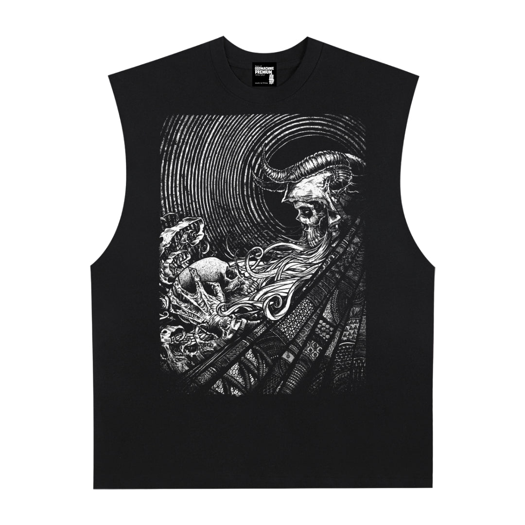 Portrait of a Lady Premium White Label Raw Edge Cotton Tank Top