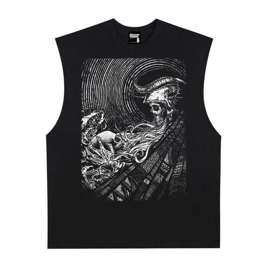 Portrait of a Lady Premium White Label Raw Edge Cotton Tank Top