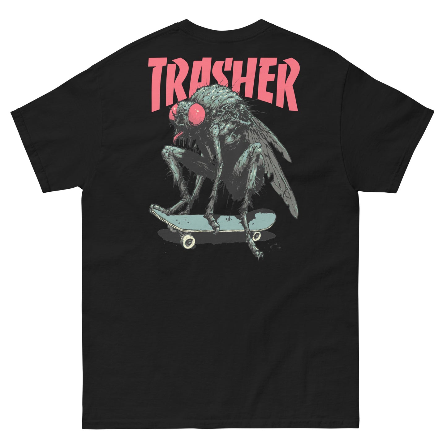 Trasher White Label Classic Unisex T-Shirt with Backprint