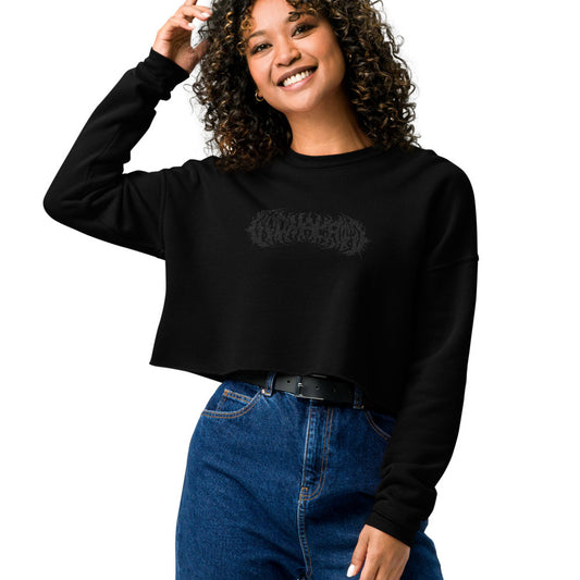 Corporate Logo Stealth Premium Cropped Sweatshirt