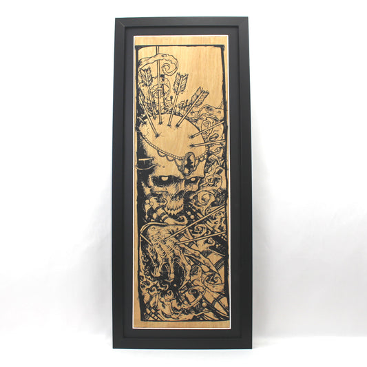 7 Deaths: Laser Etched Wood