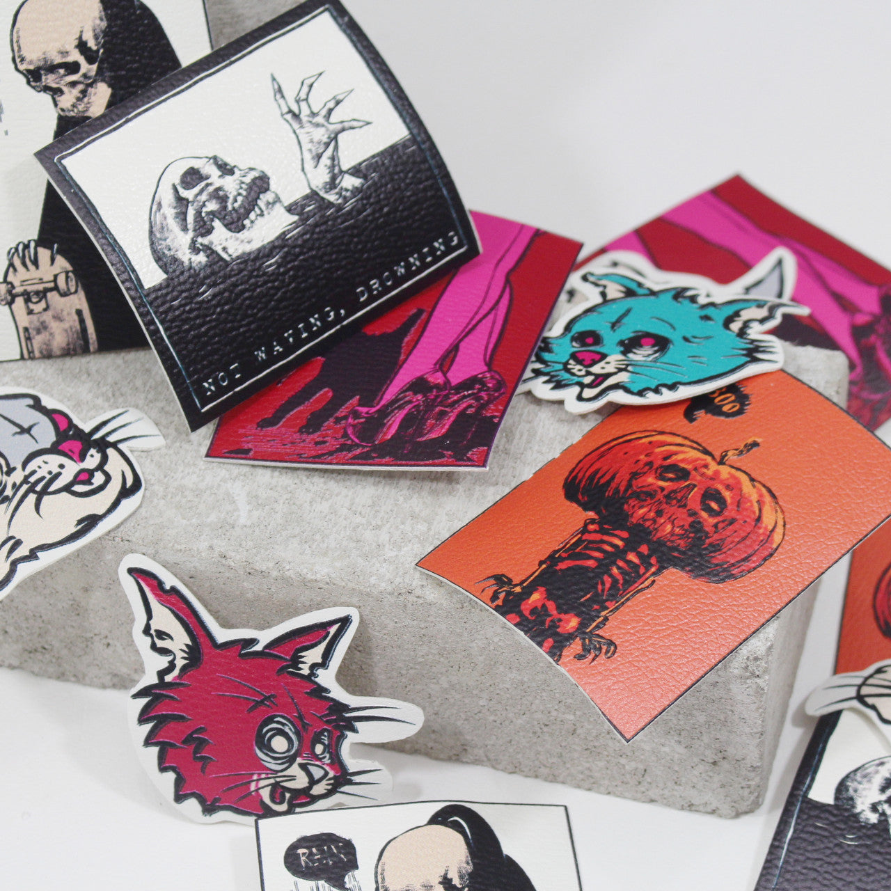 Leather Look Sticker Patch Assorted Designs